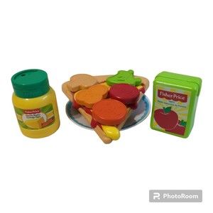 Fisher Price Pretend Play Food Counting Pizza Set with, Toppings Plate Juice
